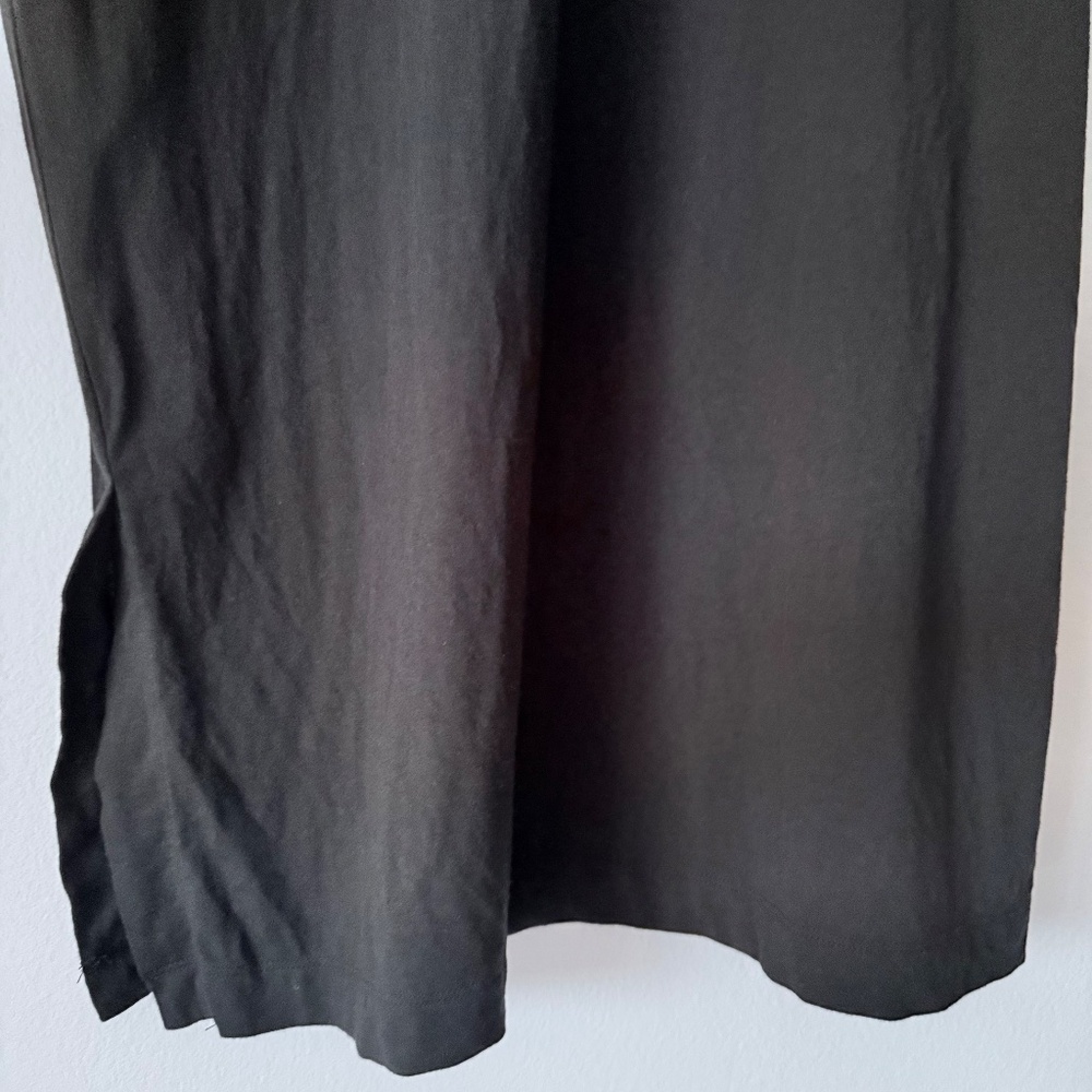 Muji XS-S Black 1/2 Sleeve Midi T-Shirt Dress - Picture 8 of 9